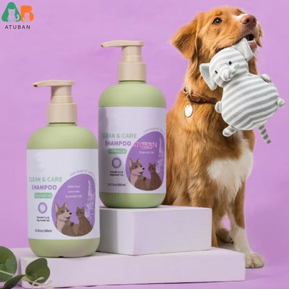 ATUBAN Hypoallergenic Dog Shampoo & Conditioner with Probiotics, Royal Lavender Scent - Odor Neutralizing Formula