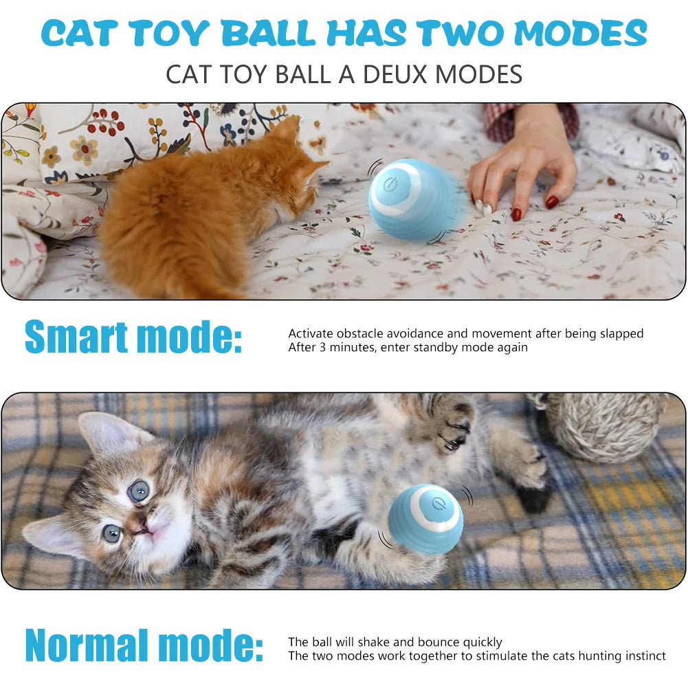 Smart Cat Interactive Rolling Ball – Electric Automatic Toy with Rotation for Indoor Play & Exercise